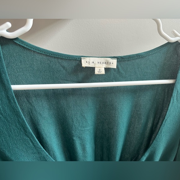 LA Hearts from Pacsun cropped top • emerald green • worn 5-10 times - Picture 3 of 5